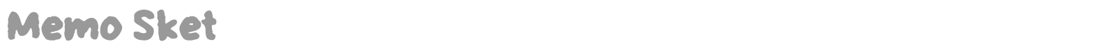 Memo Sket font preview